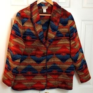 Coldwater Creek Tapestry Blazer Jacket Sz M